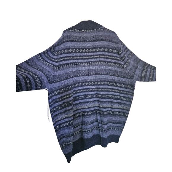 NEW Men's Mutual Weave Henley Striped Pullover Knit Sweater in Blue (Size: 4XL) - Picture 6 of 6